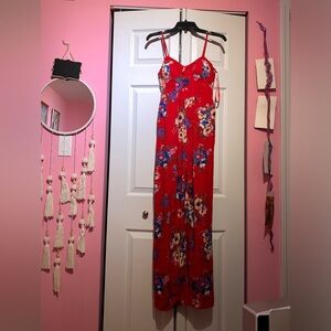 B.O.G Collective red floral jumpsuit